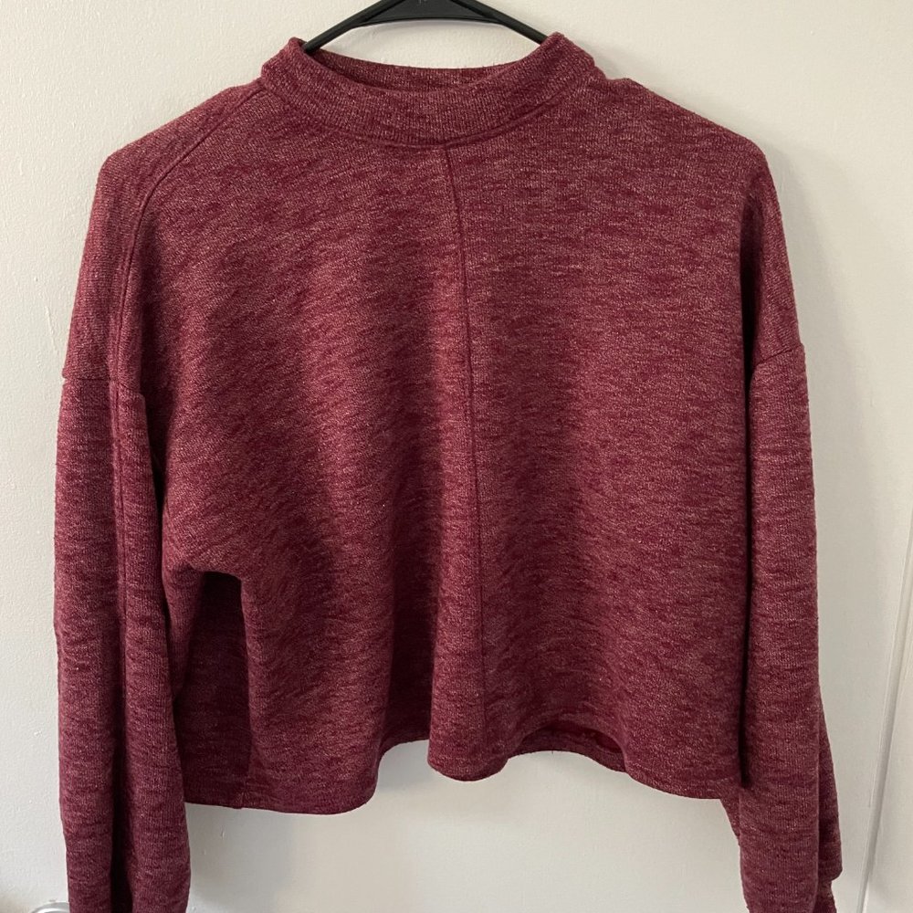 Maroon Mock Turtleneck Sweater